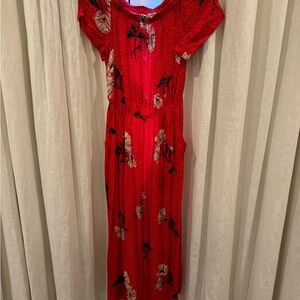 Red Floral jumpsuit